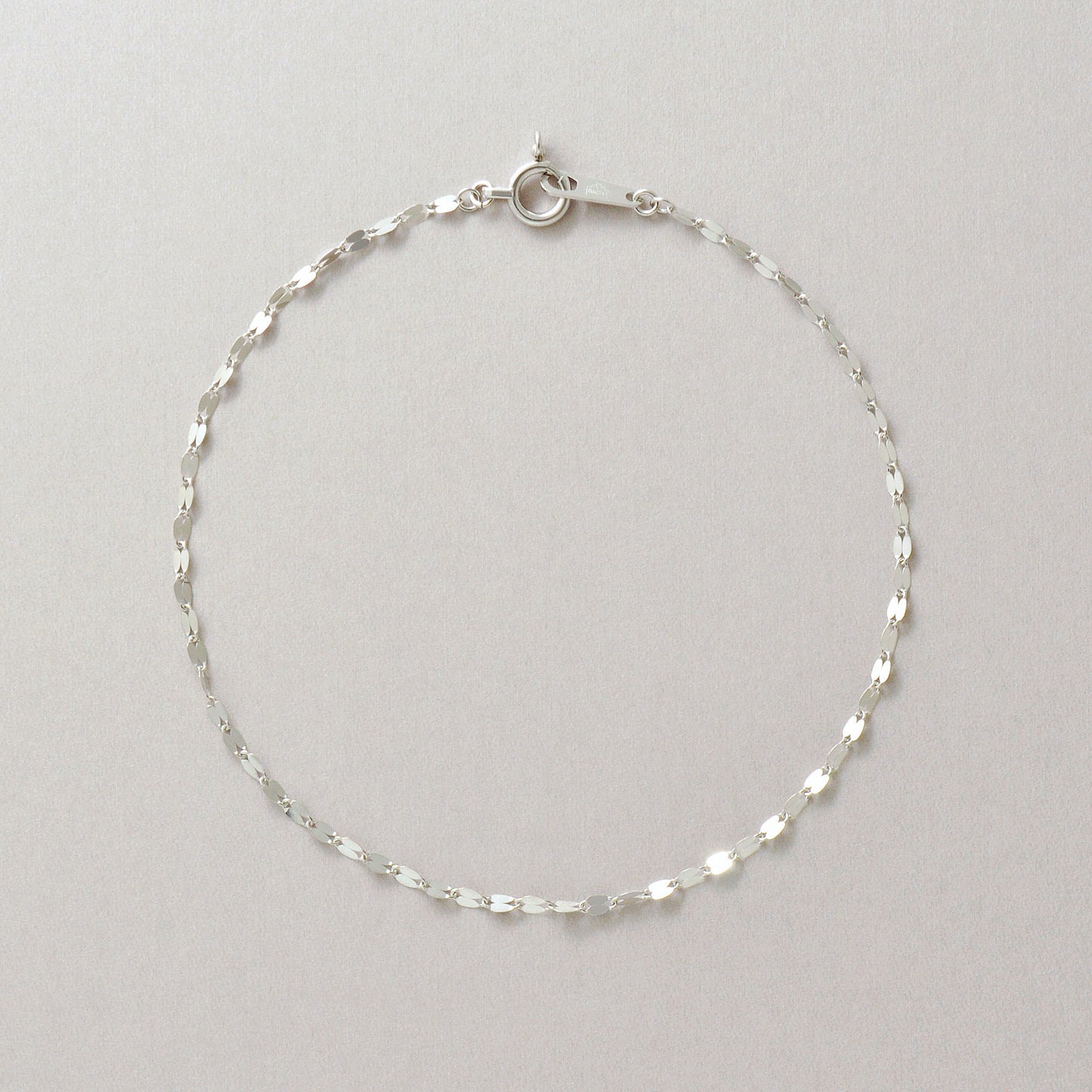 10K Glittering Petal Chain Bracelet (White Gold) - Product Image