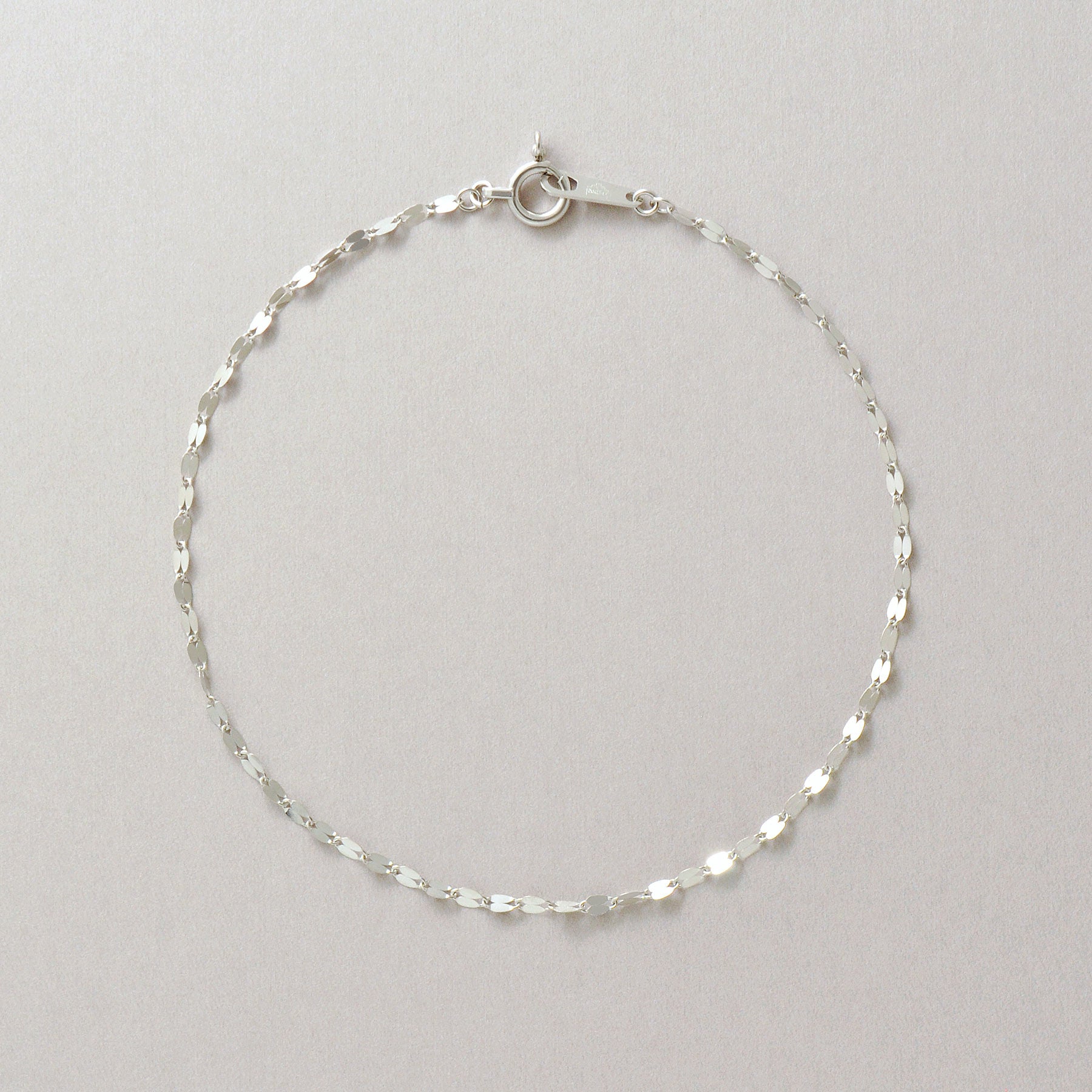 10K Glittering Petal Chain Bracelet (White Gold) - Product Image