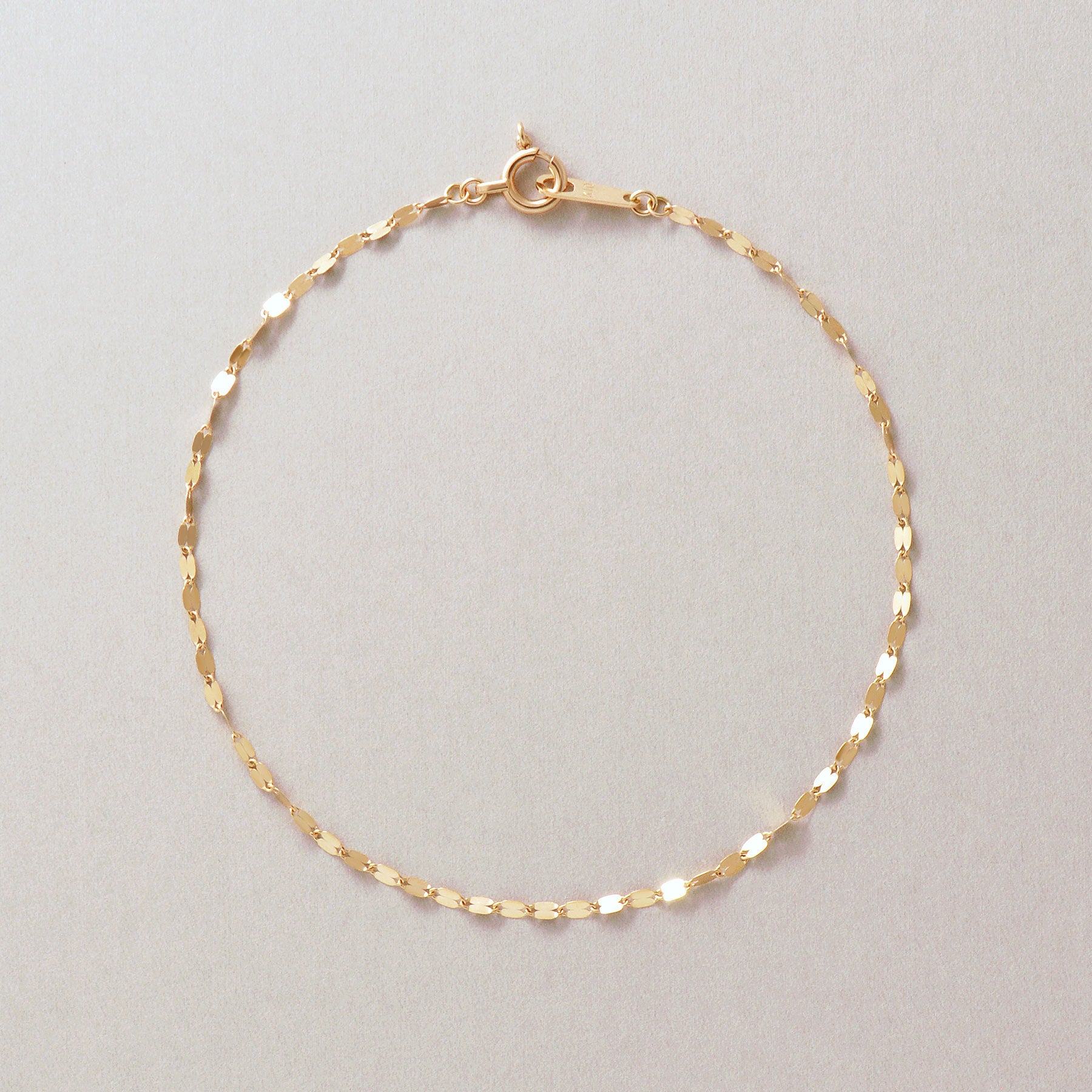 10K Glittering Petal Chain Bracelet (Rose Gold) - Product Image