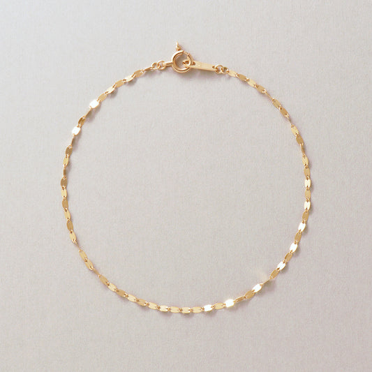 10K Glittering Petal Chain Bracelet (Rose Gold) - Product Image