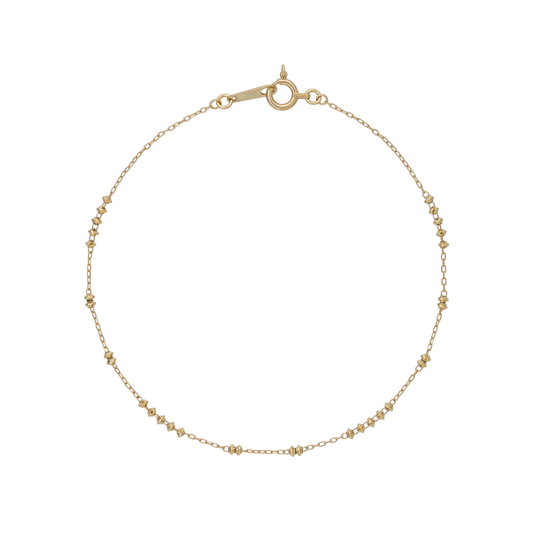 10K Station Bracelet (Yellow Gold) - Product Image