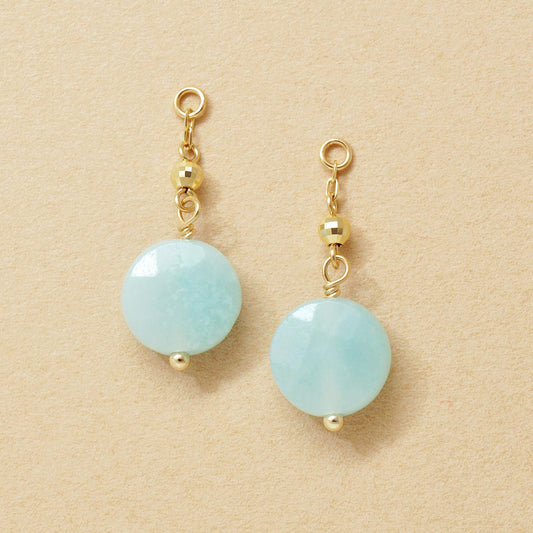 [Palette] 10K Amazonite Charms (Yellow Gold) - Product Image