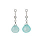 [Palette] 10K Sea Blue Chalcedony Charms (White Gold) - Product Image