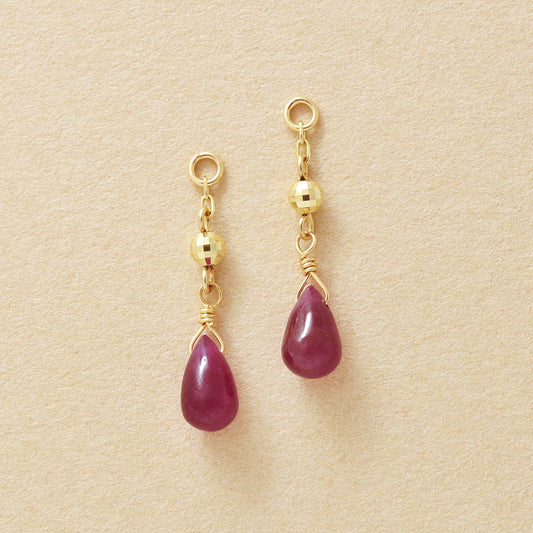 [Palette] 10K Ruby Charms (Yellow Gold) - Product Image