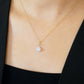 10K Blue Chalcedony Necklace Charm (Yellow Gold) - Model Image