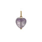 10K Amethyst Heart Necklace Charm (Yellow Gold) - Product Image