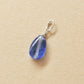 10K Kyanite Dew Drop Necklace Charm (White Gold) - Product Image