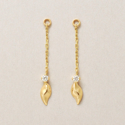 [Palette] 10K Leaf Charms (Yellow Gold) - Product Image