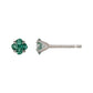 [Second Earrings] Platinum Lily Cut Green Quartz Earrings - Product Image