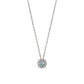 10K Aquamarine Diamond Necklace (White Gold) - Product Image