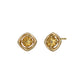 18K/10K Citrine Waving Frame Stud Earrings (Yellow Gold) - Product Image