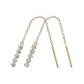 10K 5-Stone Threader Earrings (Yellow Gold) - Product Image