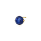 [Solo Earring] 18K/10K Lapis Lazuli Circle Single Earring (Yellow Gold) - Product Image