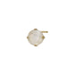 [Solo Earring] 18K/10K Moonstone Circle Single Earring (Yellow Gold) - Product Image