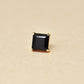 [Solo Earring] 18K/10K Onyx Square Single Earring (Yellow Gold) - Product Image