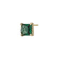 [Solo Earring] 18K/10K Green Quartz Square Single Earring (Yellow Gold) - Product Image