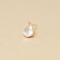 [Solo Earring] 18K/10K Rose Quartz Dew Drop Single Earring (Rose Gold) - Product Image