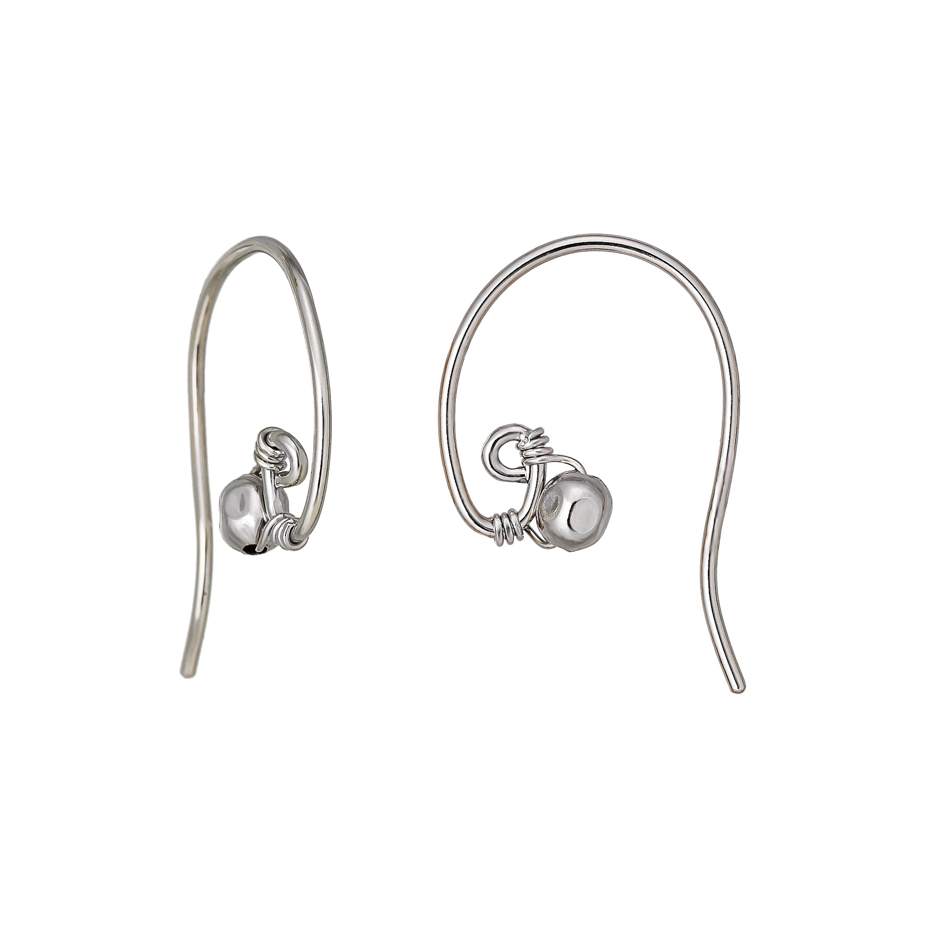 [Palette] Gold Filled Wire Earrings (Platinum Plated) - Product Image