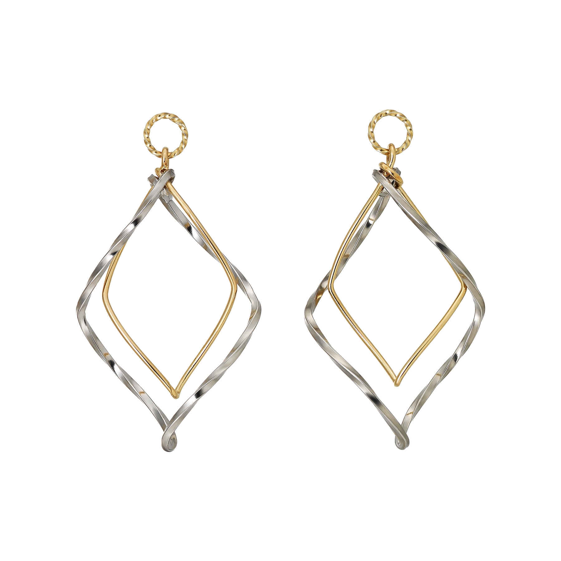 [Palette] Gold Filled Bicolor Rhombus Charms - Product Image