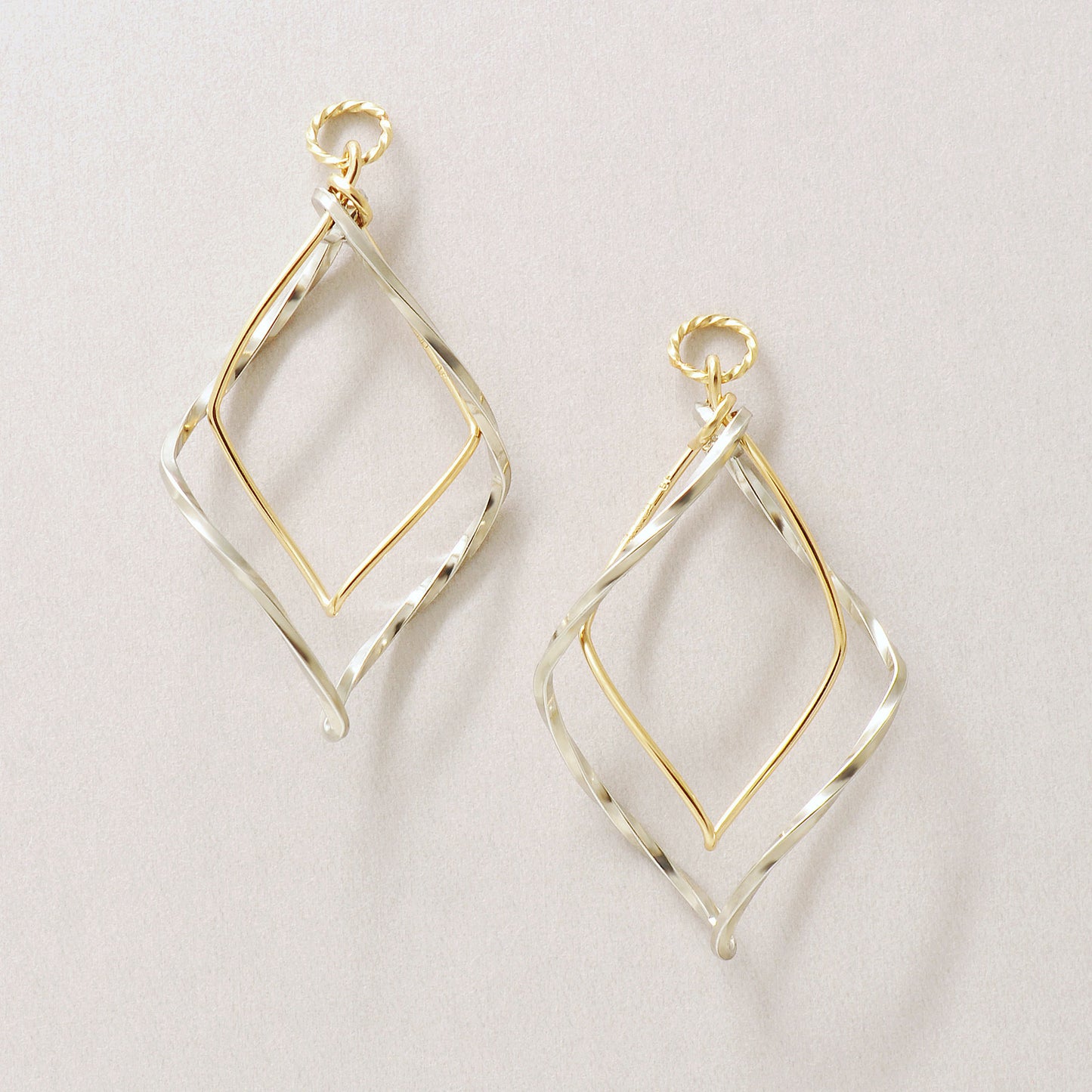 [Palette] Gold Filled Bicolor Rhombus Charms - Product Image