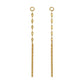 [Palette] 10K Glittering Chain Bar Charms (Yellow Gold) - Product Image