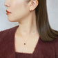 18K/10K Garnet Earrings [Rose Bouquet] (Rose Gold) - Model Image