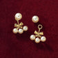 18K/10K Freshwater Pearl 2Way Earrings [Ribbon] (Yellow Gold) - Product Image