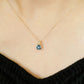 10K London Blue Topaz Necklace [Shooting Star] (Yellow Gold) - Model Image