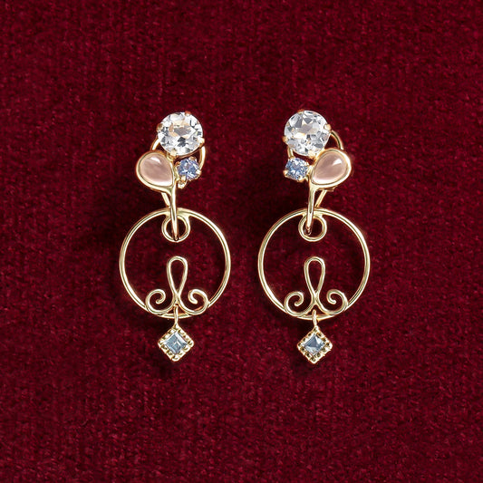 10K 2Way Clip-On Earrings [Bonbonniere] (Yellow Gold) - Product Image