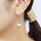 Gold Filled Pearl Twisted Wire Earrings - Model Image