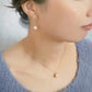 10K Akoya Pearl Reversible Necklace [Gem Bloom Button] (Yellow Gold) - Model Image