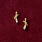 18K/10K Diamond Earrings [Tiny Bow] (Yellow Gold) - Product Image