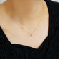 10K Diamond Necklace [Crochet] (White Gold) - Model Image