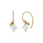 Gold Filled Flower Wire Earrings - Product Image