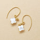 Gold Filled Flower Wire Earrings - Product Image