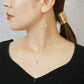 Gold Filled Herkimer Quartz Dew Drop Earrings - Model Image