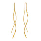 Gold Filled Twisted Line Threader Earrings - Product Image