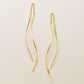 Gold Filled Twisted Line Threader Earrings - Product Image