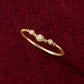 10K Diamond V-shaped Ring [Blessing] (Yellow Gold) - Product Image