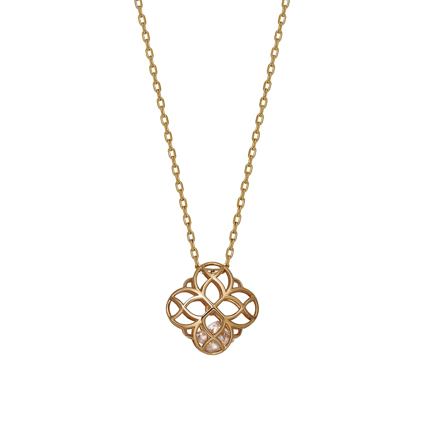 [Pannier] 10K Lily Necklace (Yellow Gold) - Product Image