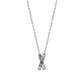 10K Gradation Diamond Cross Necklace (White Gold) - Product Image