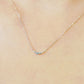 10K Gradation Diamond Arch Necklace (White Gold) - Model Image