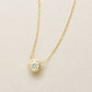 10K Moissanite Solitaire Necklace (Yellow Gold) - Product Image