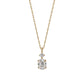 10K Moissanite Oval Necklace (Yellow Gold) - Product Image