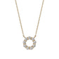 10K Moissanite Circle Flower Necklace (Yellow Gold) - Product Image