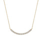 10K Moissanite Melee Decollete Line Necklace (Yellow Gold) - Product Image