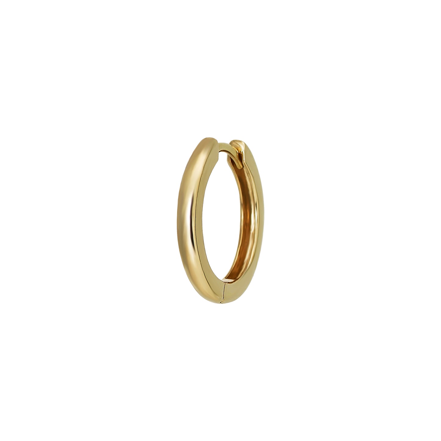 [Solo Earring] 14K/10K Huggie Hoop Single Earring (Large) (Yellow Gold) - Product Image