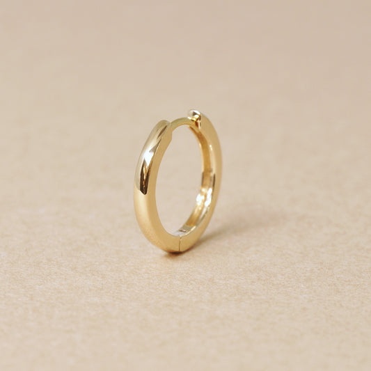 [Solo Earring] 14K/10K Huggie Hoop Single Earring (Large) (Yellow Gold) - Product Image