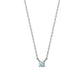 Platinum Ice Blue Diamond Solitaire Necklace (Small) - Product Image