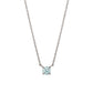 Platinum Ice Blue Diamond Solitaire Necklace (Medium) - Product Image